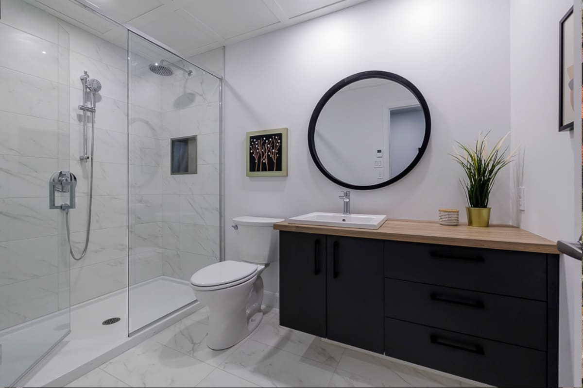 Custom vanity and mirror